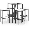 vidaXL Garden Bar Set Black