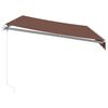 vidaXL Retractable Awning Brown