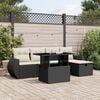 vidaXL Garden Sofa Set Black, Cream white