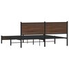 vidaXL Bed Frame Brown oak Steel, engineered wood Full Bed Frame