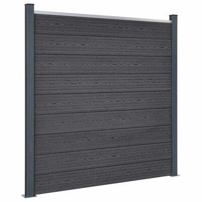 vidaXL Fence Panel Set Gray 70.9"x73.2" WPC