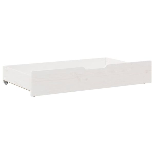 vidaXL Under-bed Drawer White Solid pine wood 35.4 x 21.7 x 6.7 in