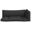 vidaXL Pallet Cushion Set of 3 Black 100% polyester Standard