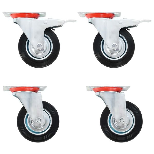vidaXL Swivel Casters 4 pcs 3.94 "