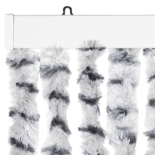 vidaXL Fly Curtain Light Grey and Dark Grey 35.4x78.7" Chenille