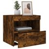 vidaXL Bedside Cabinet Smoked oak Engineered wood 19.7 x 15.7 x 17.7 in
