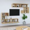 vidaXL Wall-Mounted TV Cabinet Sonoma Oak Engineered Wood Large