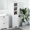 vidaXL Bathroom Cabinet White Solid pinewood, engineered wood, metal
