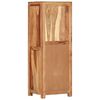 vidaXL Highboard Light brown Solid acacia wood, glass Rustic Highboard