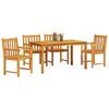 vidaXL Garden Dining Set 5 pcs Brown solid acacia wood