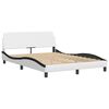 vidaXL Bed Frame White and Black