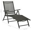 vidaXL Garden Lounge Set Black and Charcoal Aluminum, Textilene Medium