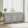 vidaXL Radiator Cover Concrete Grey 80.7x8.5x32.9" Engineered Wood
