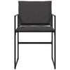 vidaXL Garden Chair Set of 4 Black and Dark Grey