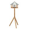 Esschert Design Bird Feeder Wood and Silver Oak and Zinc Large Durable