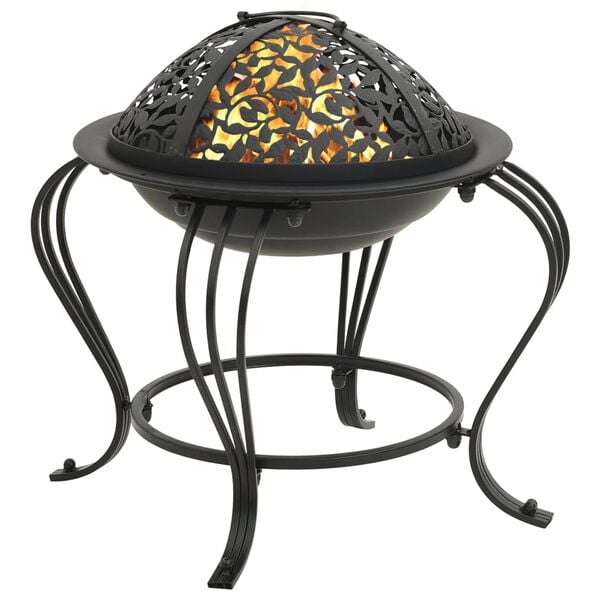 vidaXL Fire Pit with Poker 19.3" Steel
