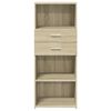vidaXL Highboard Sonoma Oak Engineered Wood 19.7 x 16.7 x 48.8 in