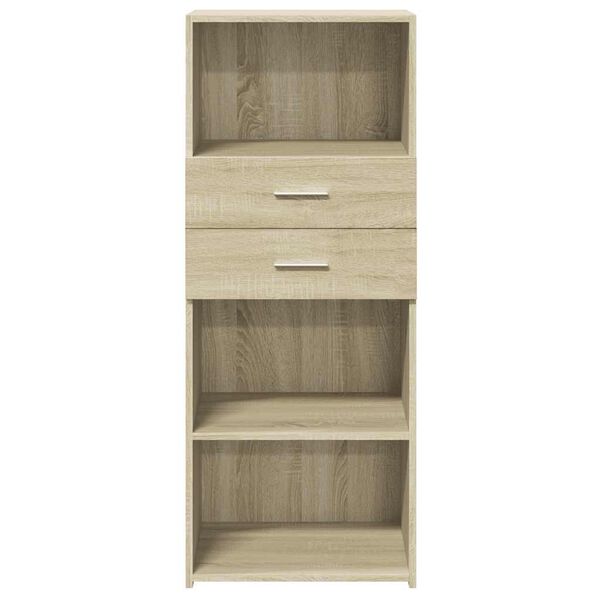 vidaXL Highboard Sonoma Oak Engineered Wood 19.7 x 16.7 x 48.8 in