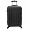 vidaXL Suitcase 3 pcs Black 19.69 x 12.20 x 30.71 in ABS Plastic
