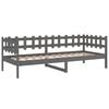 vidaXL Day Bed Grey Solid pine wood 35.4x78.7 in