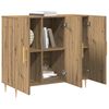 vidaXL Sideboard Artisan Oak 35.43 x 13.39 x 31.50 in Engineered Wood