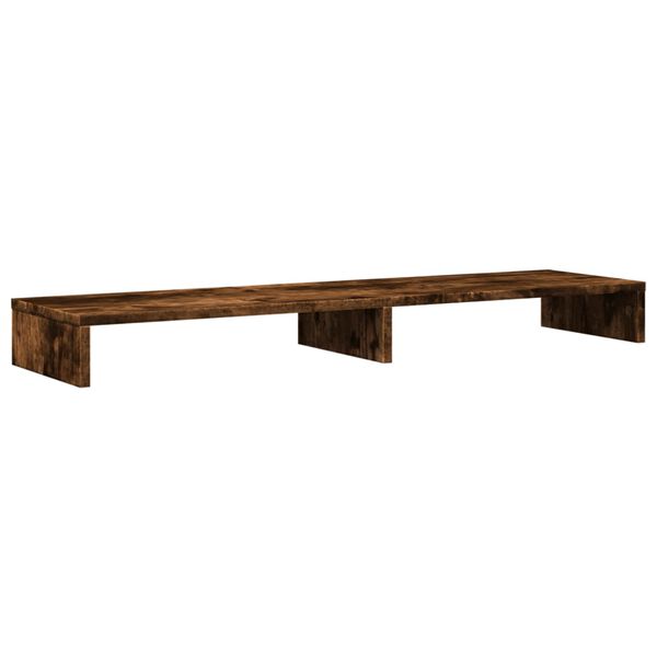 vidaXL Monitor Stand Smoked Oak 39.4x10.6x3.9" Engineered Wood