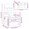vidaXL Massage Chair with Cushion Taupe 70.5 x 96.5 x 95 cm fabric