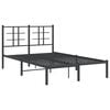 vidaXL Bed Frame Black Steel Double Bed Frame Rectangular Modern