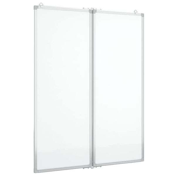 vidaXL Magnetic Whiteboard Foldable 31.5x39.4x0.7" Aluminium