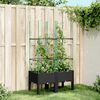vidaXL Garden Planter Black Polypropylene Medium Garden Planter