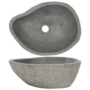 vidaXL Basin River Stone Oval (14.6"-18.1")x(11.4"-14.2")