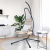 vidaXL Hanging Egg Chair Folding Taupe 37.01 x 42.13 x 77.36 in Steel