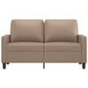 vidaXL 2-Seater Sofa Cappuccino 47.2" Faux Leather