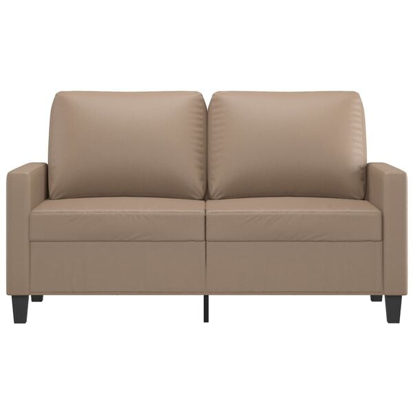 vidaXL 2-Seater Sofa Cappuccino 47.2" Faux Leather