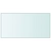 vidaXL Table Top Transparent Tempered glass 19.7x39.4 in Durable