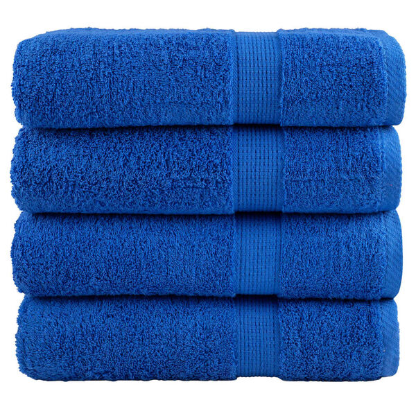 vidaXL Bath Towel Set of 4 Blue 100% cotton Large Bath Towel