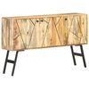 vidaXL Sideboard Natural wood and black Solid mango wood, black steel legs