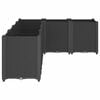 vidaXL Garden Planter Black Polypropylene Large Modular Garden Planter