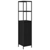 vidaXL Bathroom Cabinet Black oak Engineered wood Medium Adjustable Feet