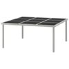 vidaXL Dining Table Black and grey Glass Large Durable Dining Table