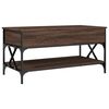 vidaXL Coffee Table Brown Oak Engineered Wood and Metal Large