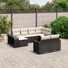 vidaXL Garden Sofa Set Black