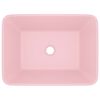 vidaXL Luxury Wash Basin Matt Pink 16.1x11.8x4.7" Ceramic