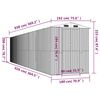vidaXL Garden Shed Light Grey Galvanized Steel Large Garden Shed