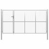 vidaXL Garden Gate Steel 137.8x59.1" Silver