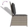vidaXL Garden Sofa with Cushion Light gray Poly rattan