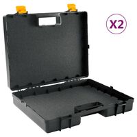 vidaXL Universal Machine Cases with Foam Rubber 2 pcs Polypropylene
