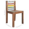 vidaXL Dining Chair Set of 6 Multicolor Solid reclaimed wood Standard