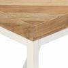 vidaXL Dining Table Natural wood finish, White