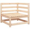 vidaXL Garden Sofa Natural Pine Solid pine wood Standard Modular
